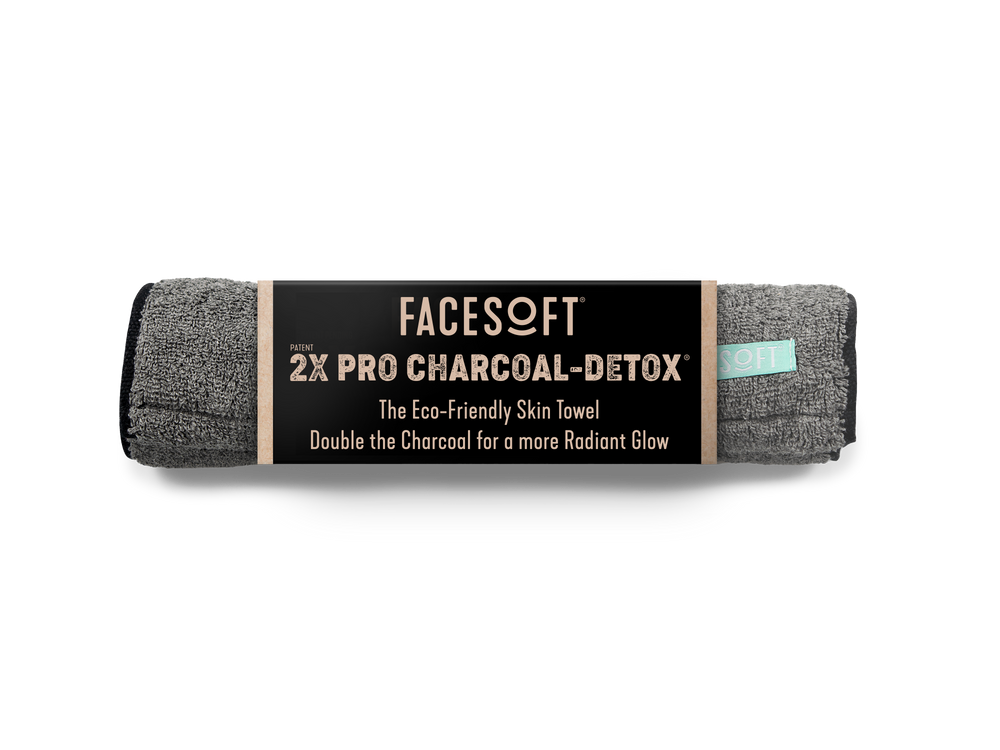 2X PRO Charcoal detox® Infused double charcoal Active size towel