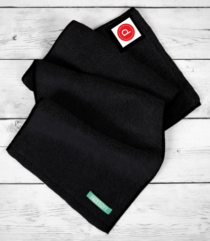 (10 PACK BUNDLE) Wholesale Black with Pure Barre Icon Eco-Soft Workout Towels Co-Branded