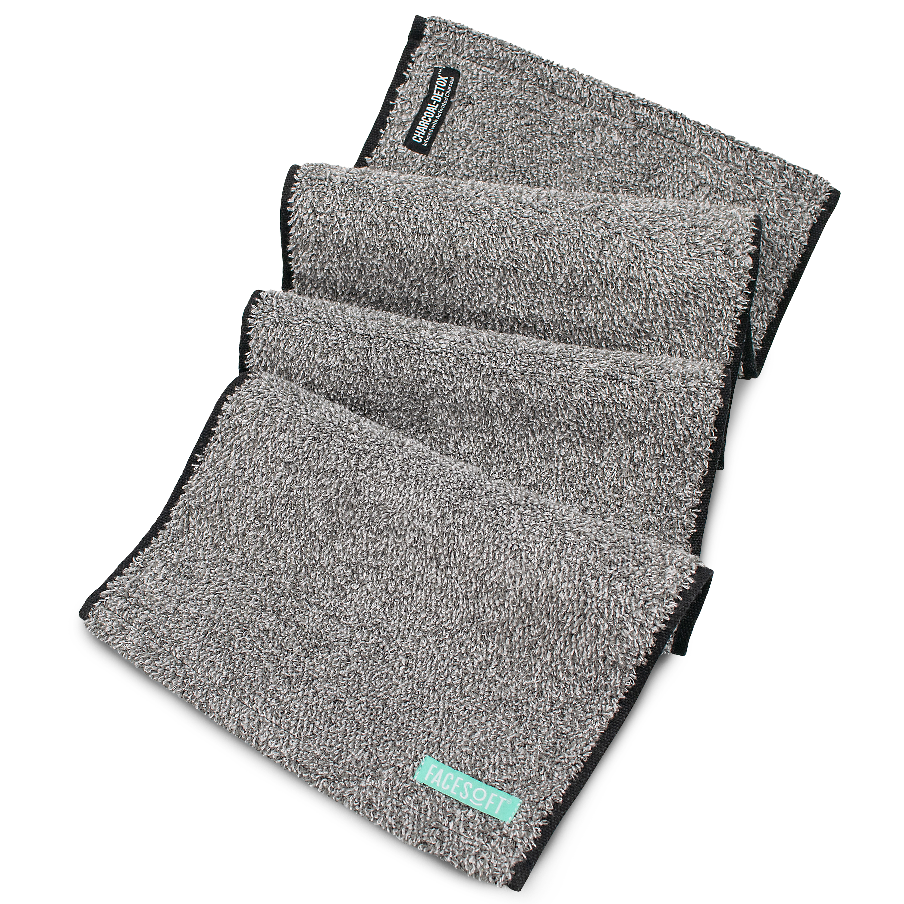 Charcoal detox® Infused charcoal Active size towel – FaceSoft