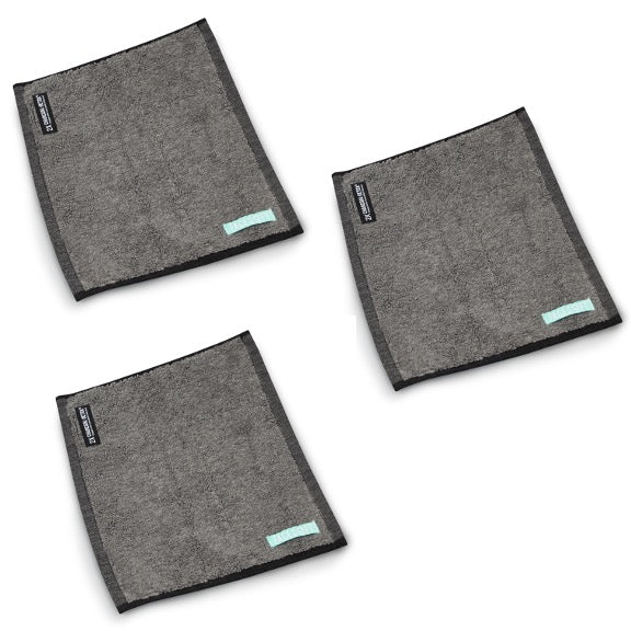 (3 PACK) 2X PRO Charcoal detox® Infused double charcoal Mini size towel