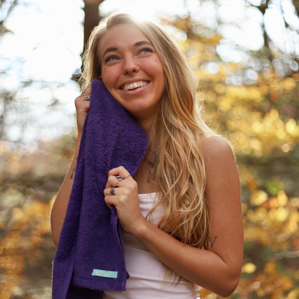 S&T INC. Microfiber Sweat Towel for Gym, Yoga Home 6 Pack, Purple