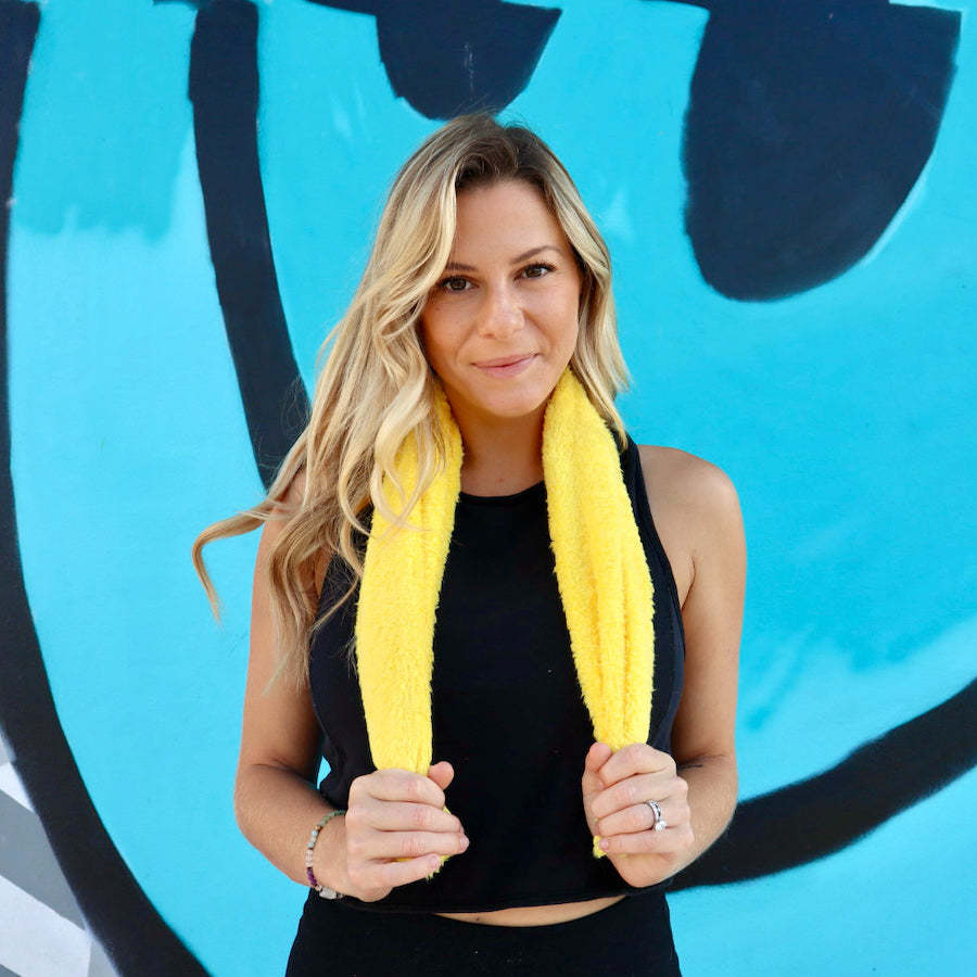 Sweat Towel Active Yellow Color Facesoft